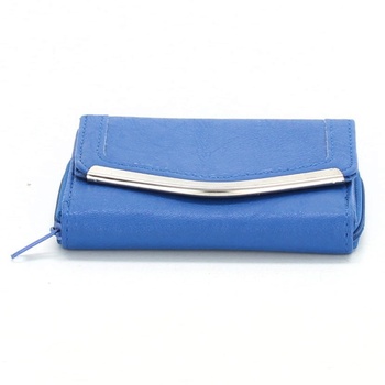 Dámská peněženka modré barvy s kovem