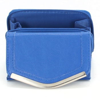 Dámská peněženka modré barvy s kovem