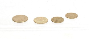 Kyperské mince v hodnotě 5, 10 a 20