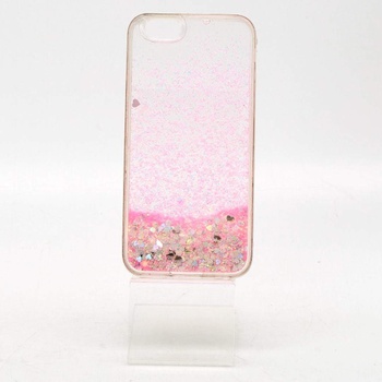 Zadní kry iPhone 6/6S růžový plast s flitry