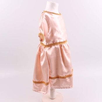 Dětský kostým lesklé šaty odstín růžové