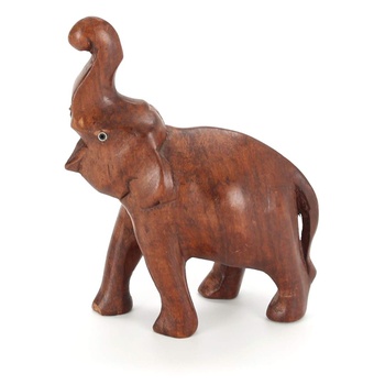 Dřevěná soška slon v délce 11 cm