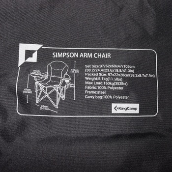 Skládací židlička KingCamp Simpson