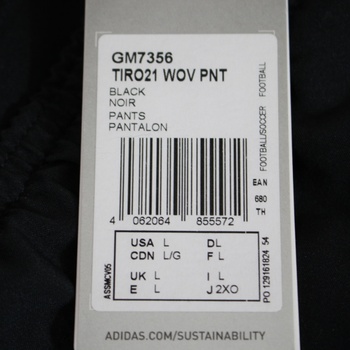Pánské kalhoty Adidas GM7356 vel. L černé