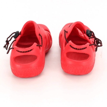 Dámské gumové boty se stahováním červené