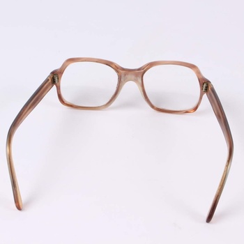 Dioptrické brýle s žíhanou hnědou obrubou