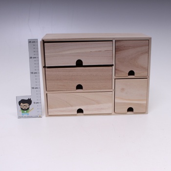 Dřevěný box se zásuvkami Artemio