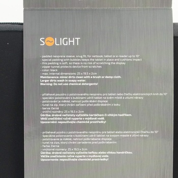 Pouzdro na tablet Solight Neoprene 10''