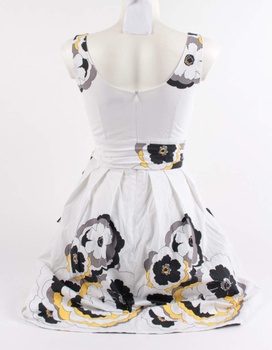 Dámské šaty Orsay bílé s květinami