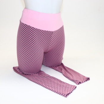 Dámské elastické kalhoty růžovo-černé vel.S