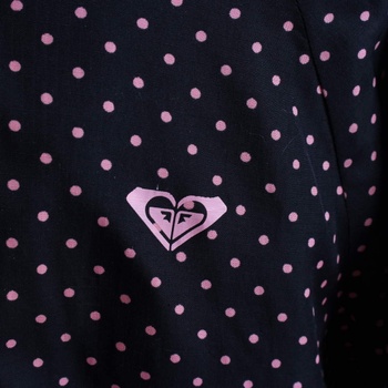 Dětská bunda Roxy černá s růžovými puntíky