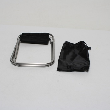 Skládací kovová stolička černá