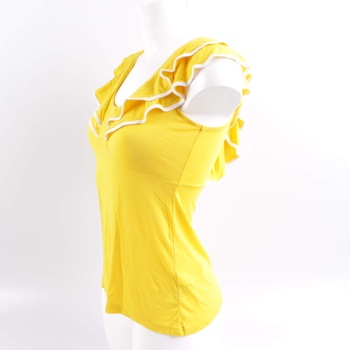 Dámské tričko s volány H&M žluté