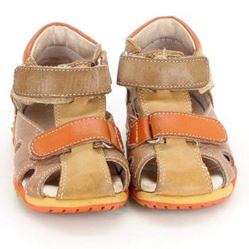Dětské sandále hnědo oranžové