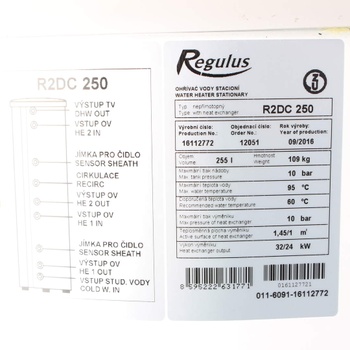 Ohřívač vody Regulus R2DC250 stacionární 