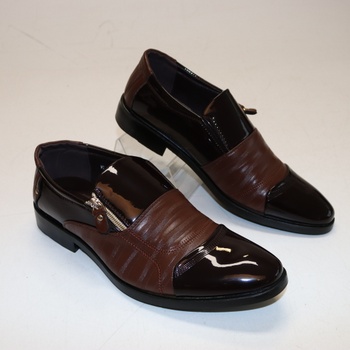Pánská společenská obuv černo-hnědá vel.43
