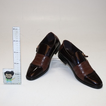 Pánská společenská obuv černo-hnědá vel.43