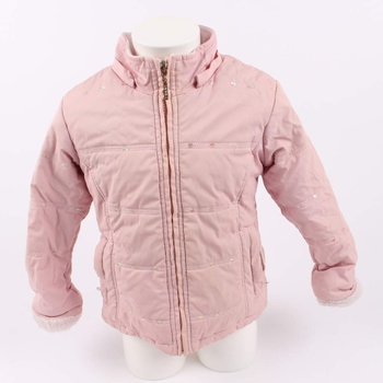Dívčí bunda růžové barvy bez kapuce