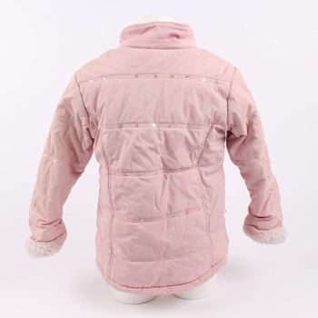 Dívčí bunda růžové barvy bez kapuce