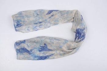 Dámský lehký šátek modro-bílý