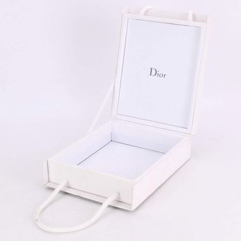 Krabička Dior bílá s obrázky parfémů