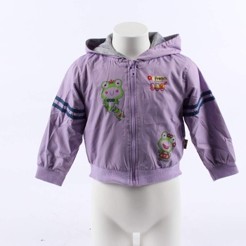 Dětská bunda FROG fialová s obrázky