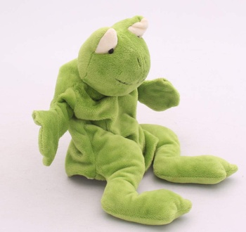 Maňásek žabák textilní zelený