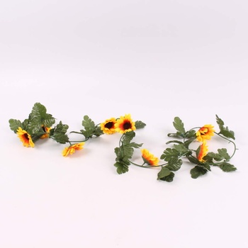 Umělé květiny slunečnice v řetězu