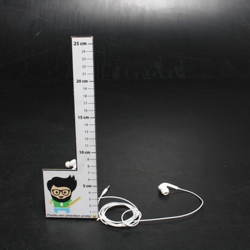 Kabelová sluchátka bílá 2,5 mm jack