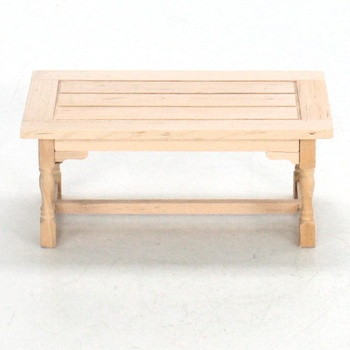 Dřevěný stoleček pro panenky Zerodis 1:12
