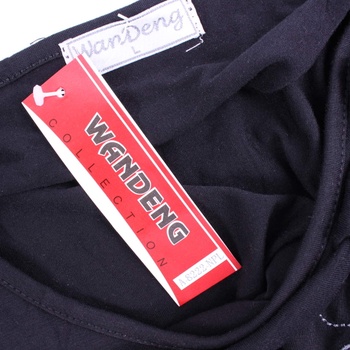 Dámské tričko WanDeng černé s výšivkou