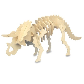 3D dřevěné puzzle Lamps triceratops