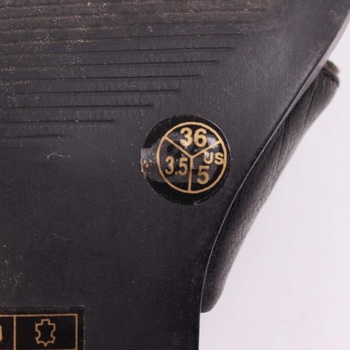 Dámské černé boty Barbarella na podpatku