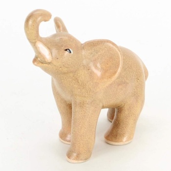 Keramická dekorace slon s chobotem nahoru