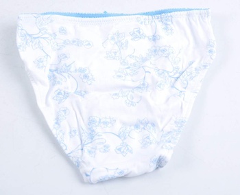 Dámské kalhotky New Age bílé s modrými květy