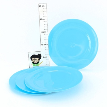 Modré plastové talíře 4 kusy 20 cm