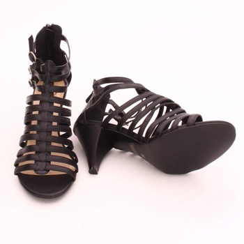 Páskové dámské boty černé LS Special 
