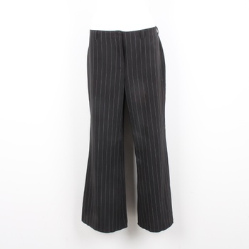 Dámské společenské kalhoty černé s čárami