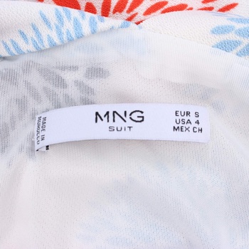 Dámské šaty Mango bílé s barevnými vzory
