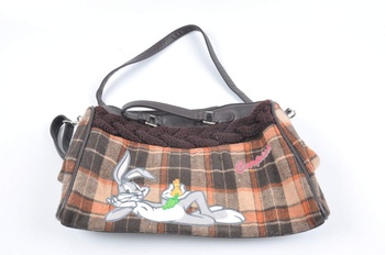 Dámská kabelka hnědá s výšivkou Bugs Bunnyho