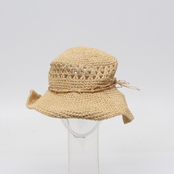 Dámský klobouček letní hnědé barvy