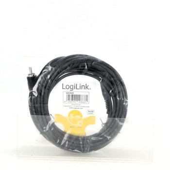 Kabel LogiLink Cinch M / F černý 500 cm