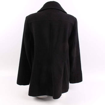 Dámský kabát na knoflíky černý