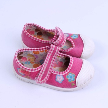 Dívčí boty Befado růžové s kytičkami