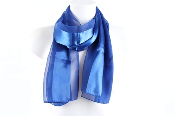 Dámský šátek pruhovaný modrý