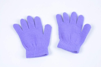 Dětské rukavice prstové fialové