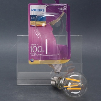 LED žárovka Philips E27 průhledná 10,5 W