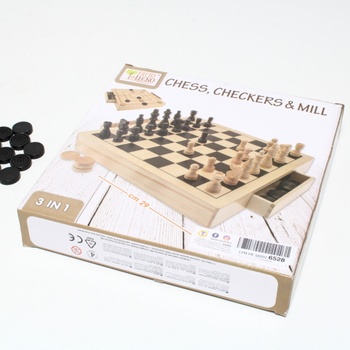 Šachy Fatto di Legno 40604 dama, schacchi