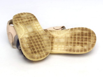 Dětské béžovomodré sandále