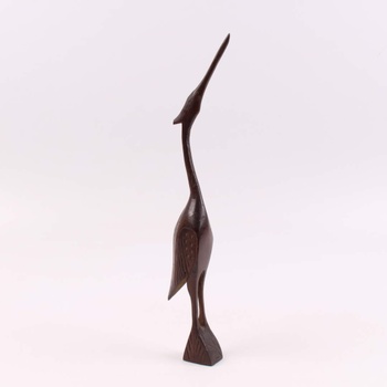 Dekorace dřevěná socha volavky